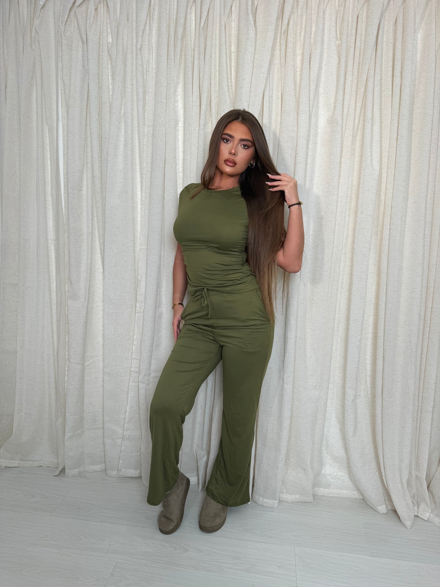 LOLA olive green loungewear