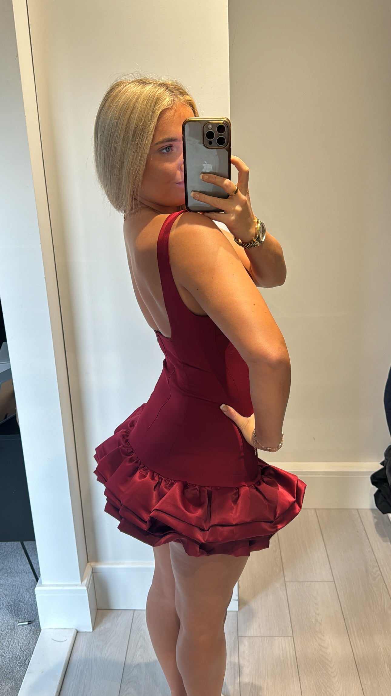 KACIE burgundy playsuit