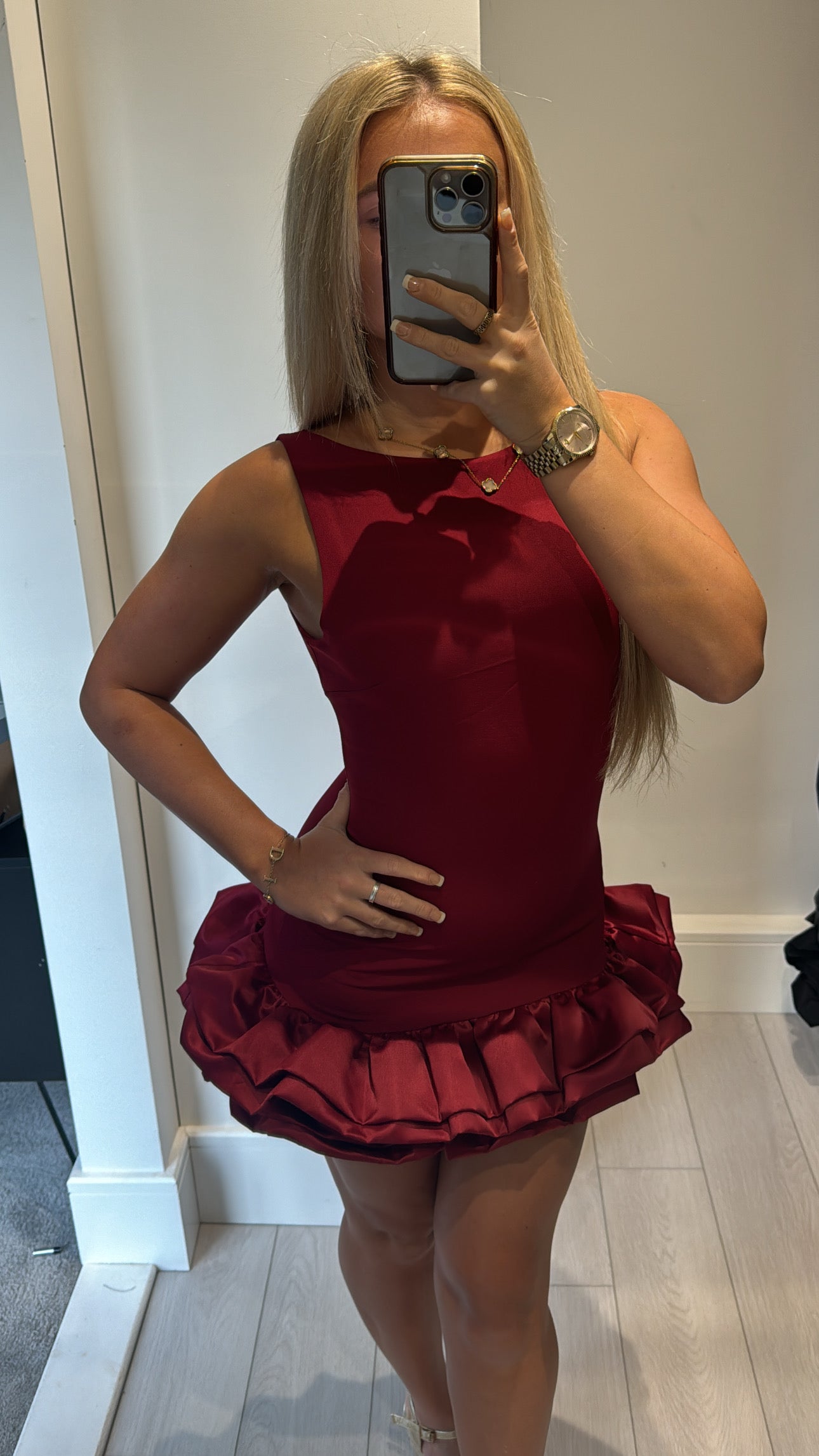 KACIE burgundy playsuit