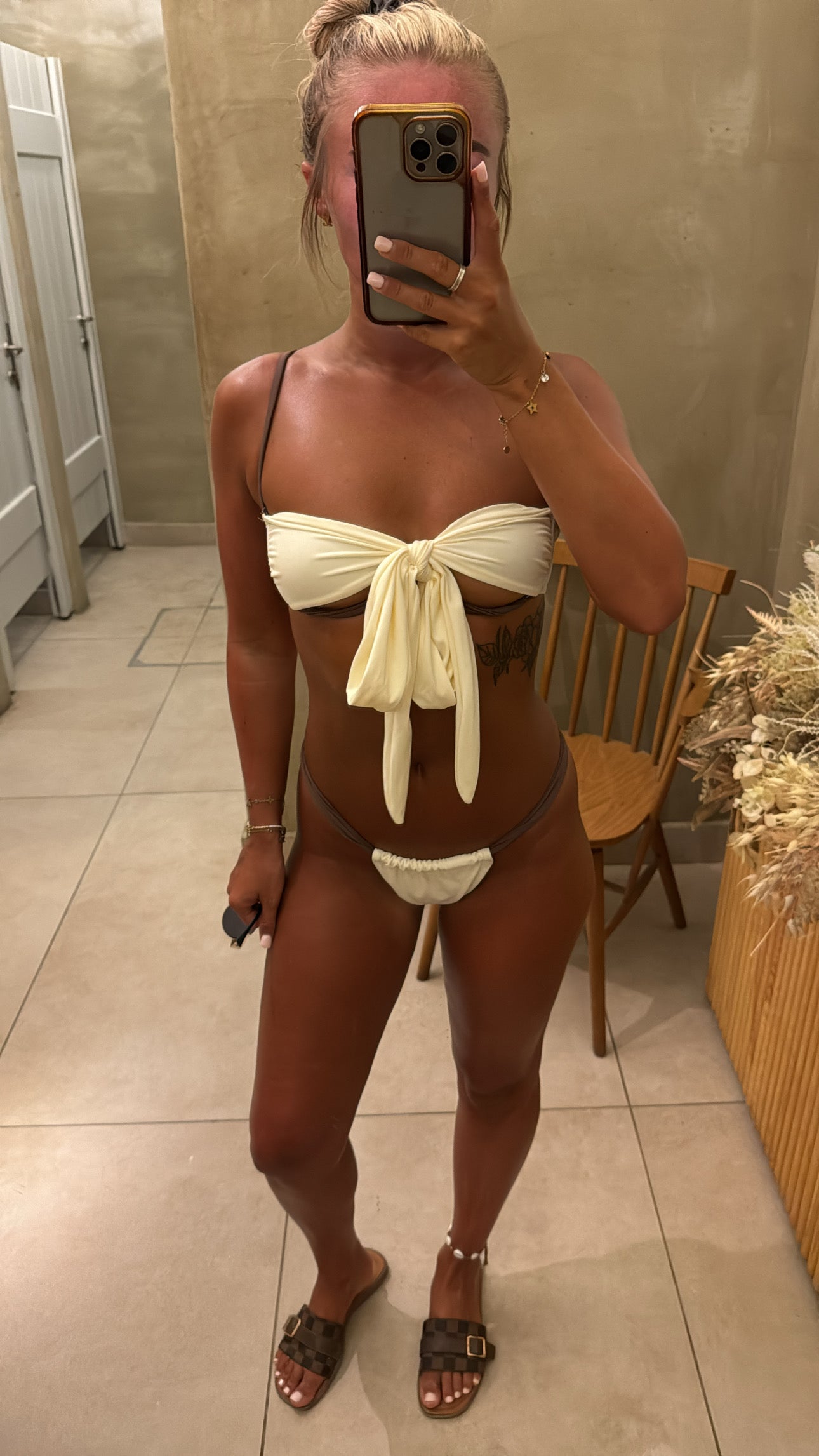 Our ‘NAMOS’ tie up front bikini set