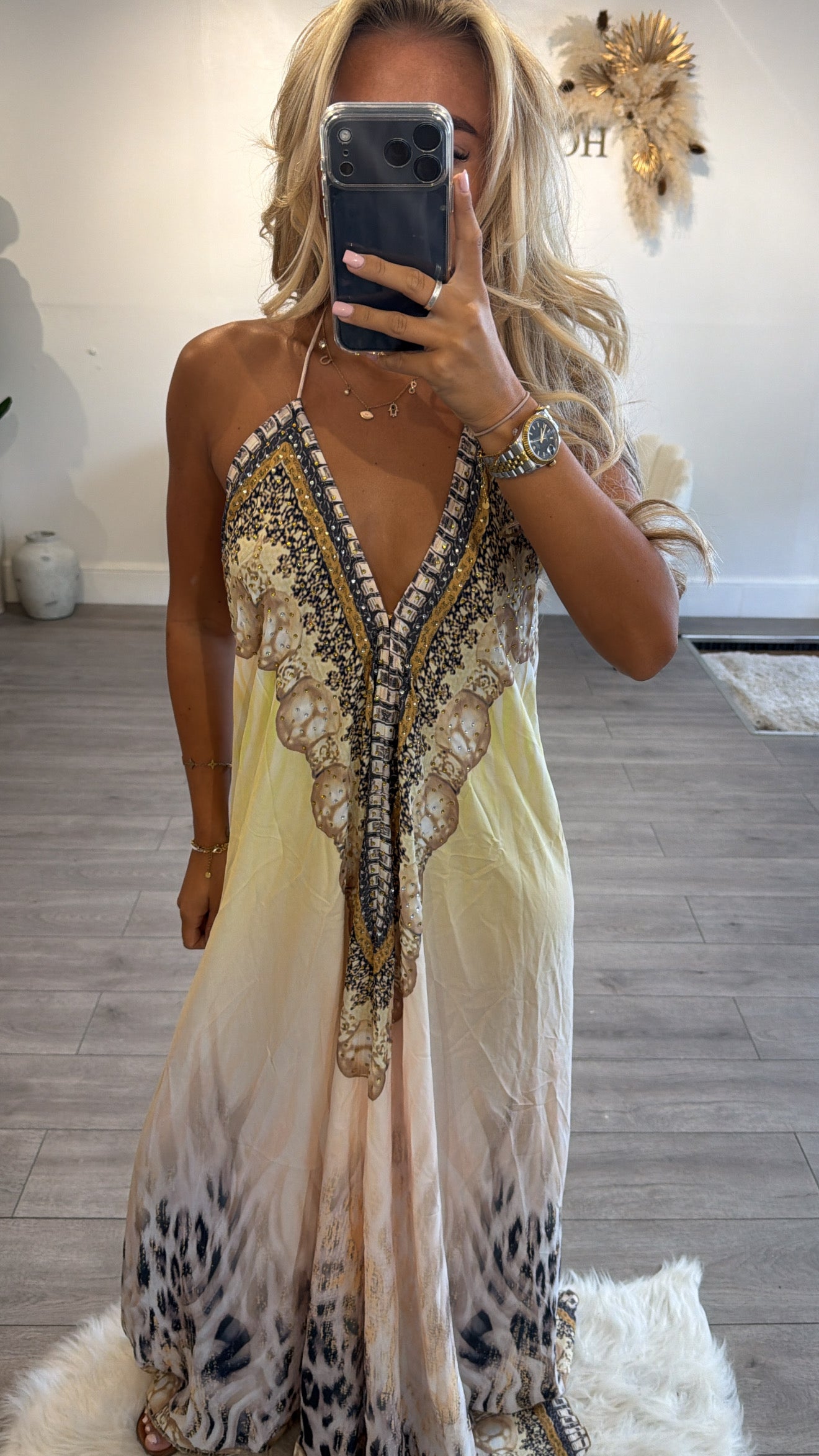 Our Yellow tie up maxi dress