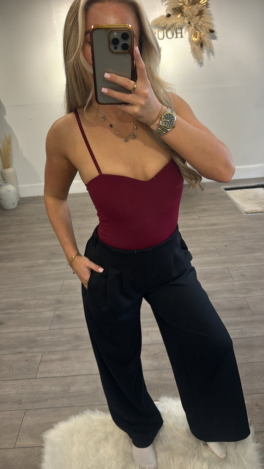 Our pleated soft knit trousers