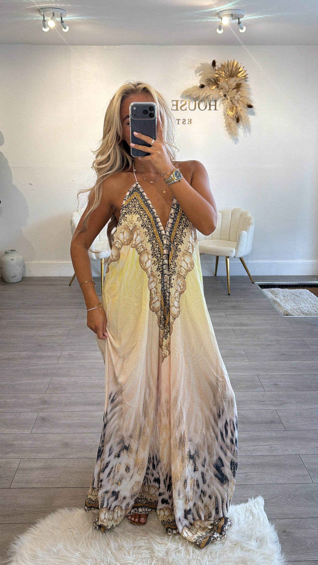 Our Yellow tie up maxi dress