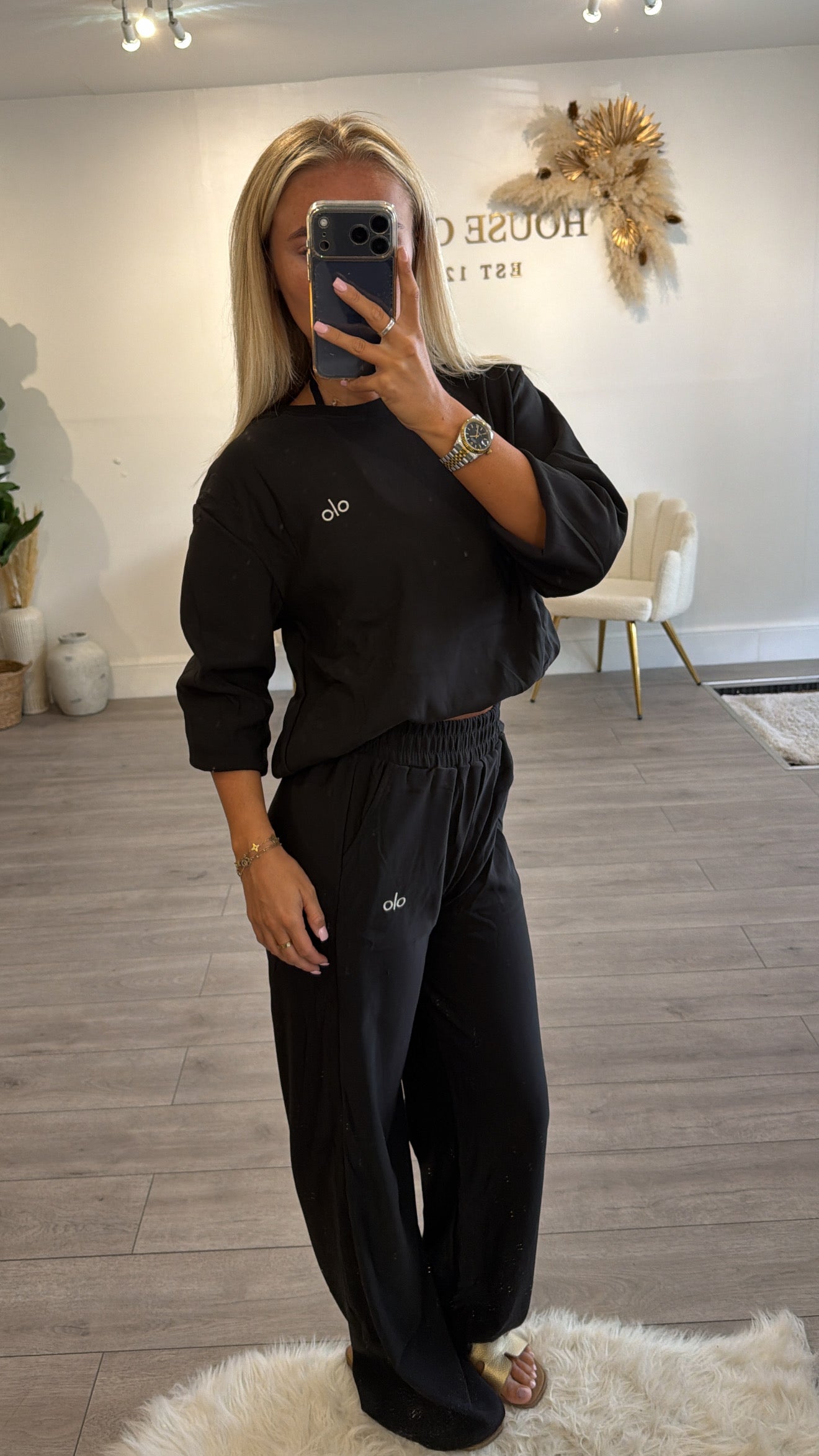 Sweatshirt loungewear set black