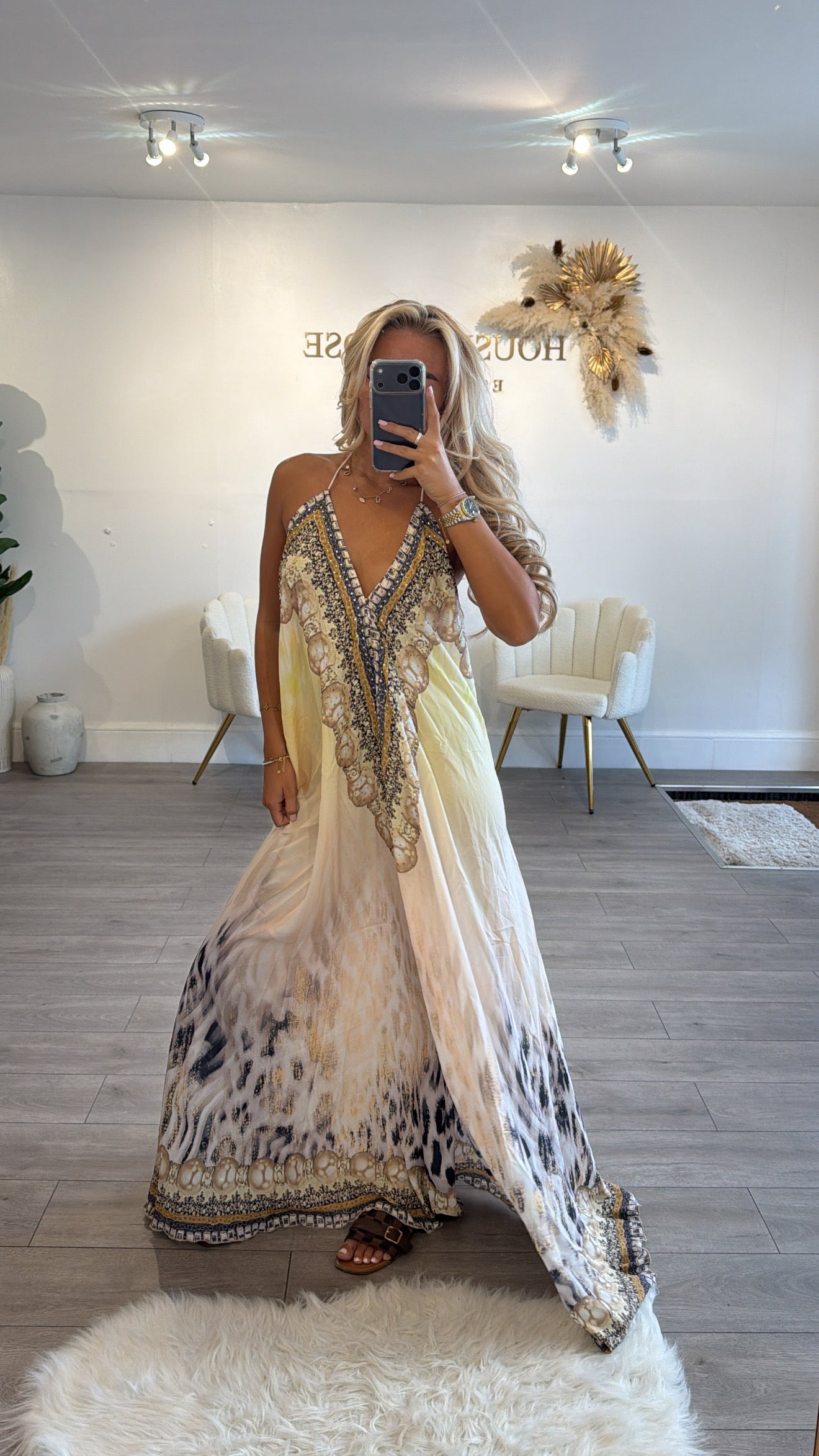 Our Yellow tie up maxi dress