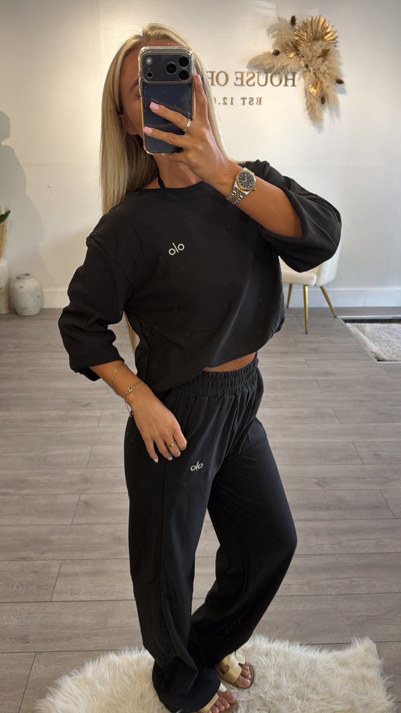 Sweatshirt loungewear set black