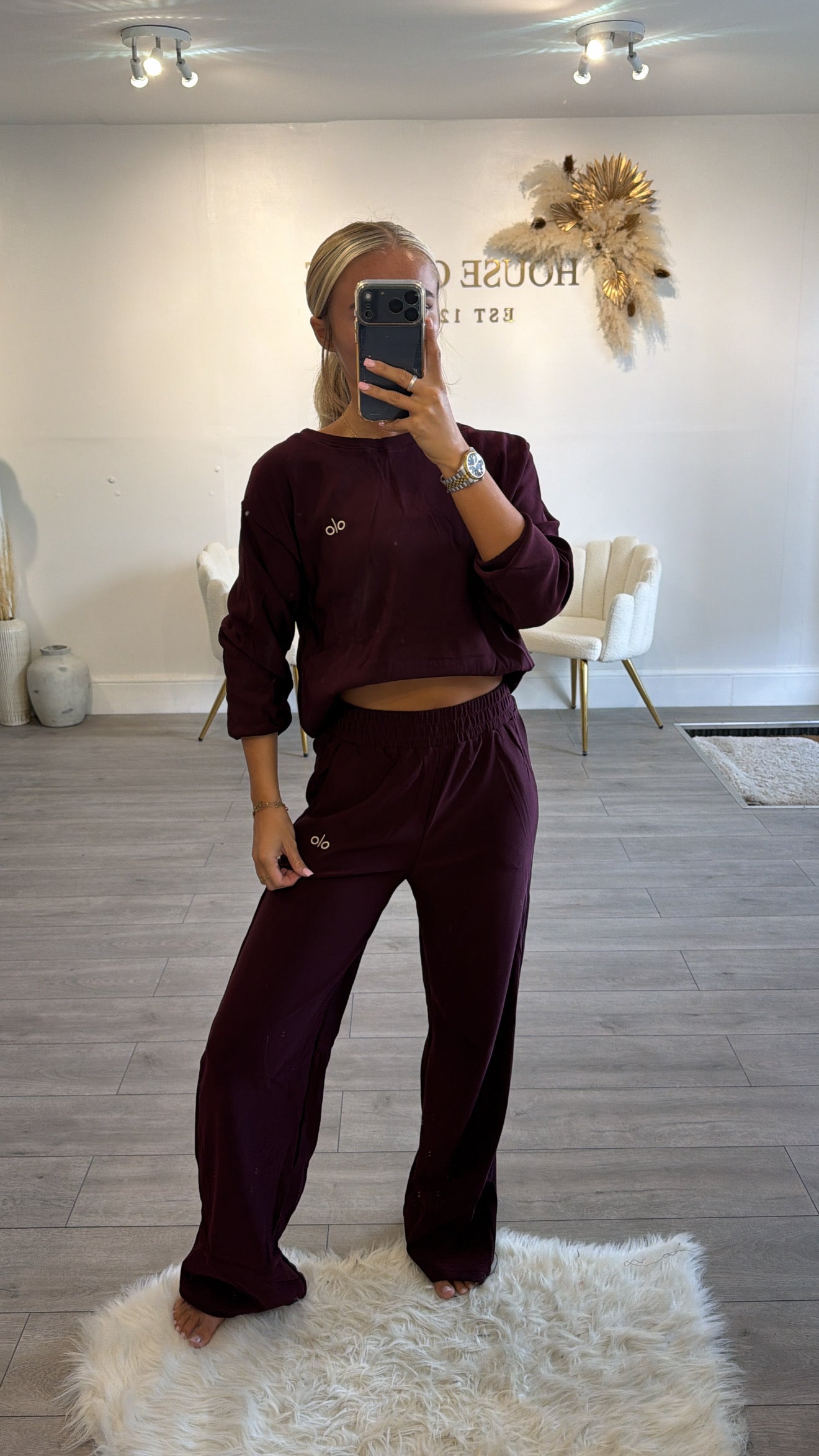 Sweatshirt loungewear set burgundy