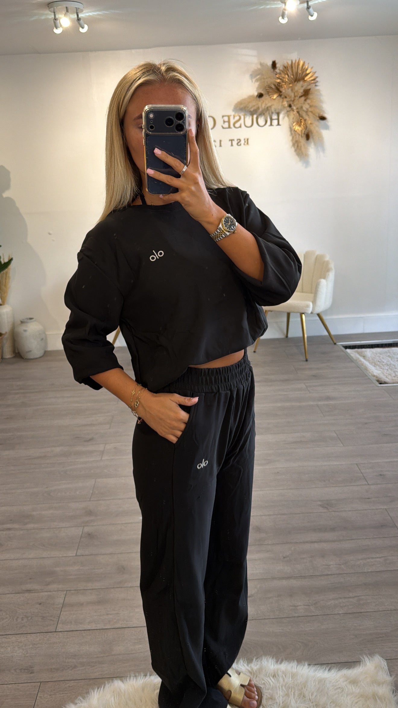 Sweatshirt loungewear set black