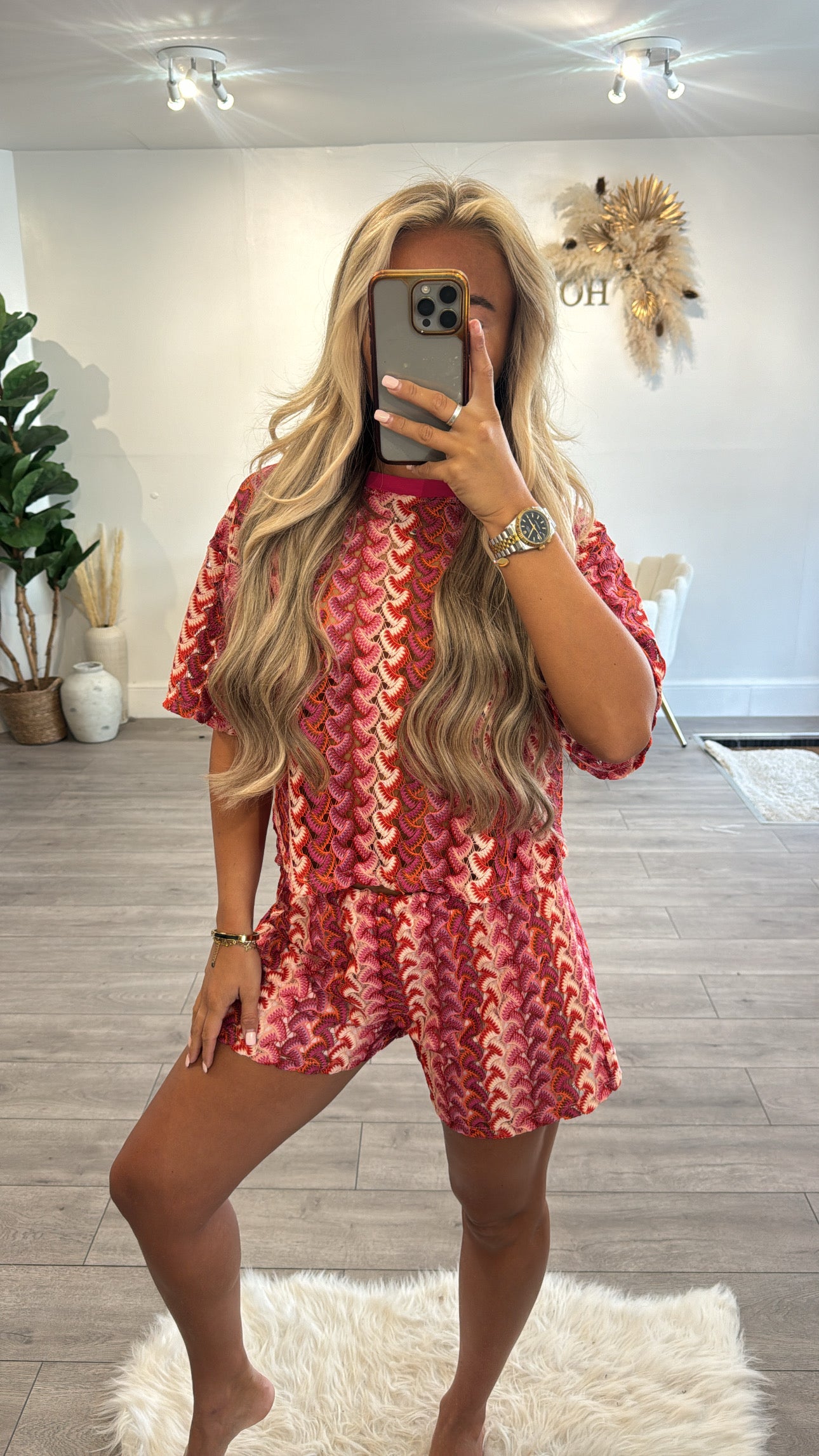 Our pattern zig zag shorts coord set